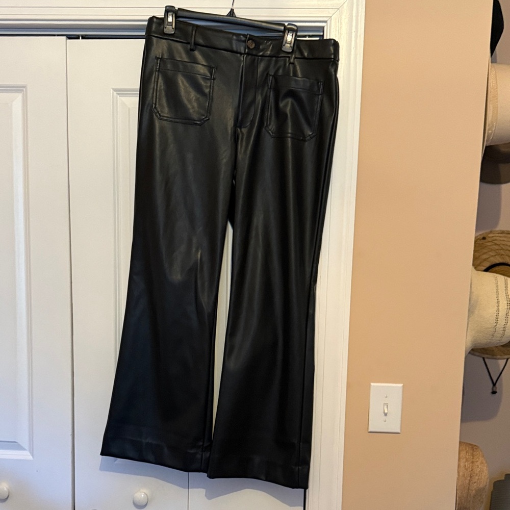 J. Crew Black Faux Leather Pants